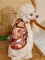 PETSIN Vacation Style Oil Painting Marble Colored Pet Vest, Suitable For Both Cats And Dogs
