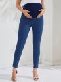 SHEIN Maternity Solid Color Simple Style Jeans
