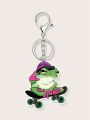 Therisingrose 1pc Cute Cartoon Frog Keychain