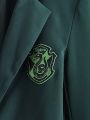 Harry Potter | ROMWE Eagle Badge Patch Dual Pocket Blazer