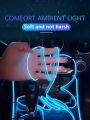 1pc New Car Atmosphere Light, 3m Led Decoration Light With Usb Connector, High Brightness, El Cold Light Source For 12v Car