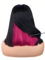 Peekaboo Bob Wig Short Straight Bob Wigs For Women Colorful Highlight Bob 4x4 Lace Closure Wig 10-14inch Bob Human Hair Wig