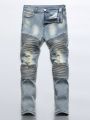 Tween Boys' Street-Style Distressed Jeans With Washed Effect