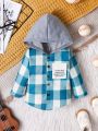 Fashionable Casual Plaid Jacket For Baby Boys