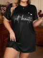Plus Letter Graphic Nightdress