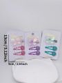 3pcs/set Shiny Hairclips & Mesh Butterfly Decor Hairclips, Suitable For Daily Outfits
