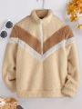 Big Girls' Color Block Fleece Half Zip Sweatshirt