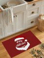 SHEIN Christmas Style Waterproof & Anti-slip Living Room And Kitchen Carpet For Peaceful Night