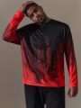 Manfinity LEGND Men'S Large Size Printed Pattern Long Sleeve Casual T-Shirt