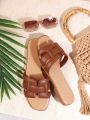 Women's Brown Versatile Casual Flat Sandals