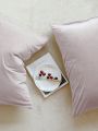 2pcs Light Pink Crystal Velvet Pillowcases