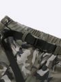 Manfinity EMRG Men's Camouflage Printed Loose Fit Jogger Pants With Elastic Cuffs