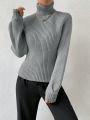 SHEIN Frenchy Turtleneck Raglan Sleeve Sweater