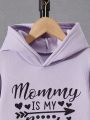 Tween Girls' Hooded Sweatshirt With Slogan Print