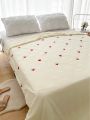 Heart Embroidered Bedspread