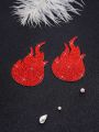 Women's Flame Shaped Bra Accessories (Nipple Stickers) For Valentine's Day