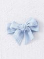 Baby Girls' Light Blue Lotus Leaf Edge Romper And Belt