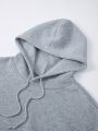 Men's Gray Hoodie With Jesus Print On Front And Front Pocket