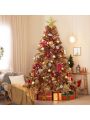 6FT Artificial Holiday Christmas Tree, Unlit Premium Hinged Spruce Holiday Xmas Tree, 800 Branch Tips & Metal Foldable Stand for Home, Office, Party Decoration