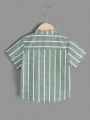 SHEIN Kids SUNSHNE Young Boy Striped Casual Shirt