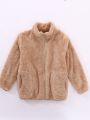 Girls' Stand Collar Jacket, Fall And Winter
