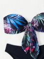 SHEIN Swim Vcay Tropical Print Swimsuit Set