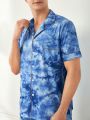 Men's Tie Dye Contrast Trim Homewear Set