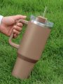 40oz Stainless Steel Insulated Tumbler With Straw - Keeps Beverages Hot Or Cold For Hours - Great For Coffee, Water, Etc.