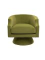 360 Degree Swivel Cuddle Barrel Accent Sofa Chairs, Round Armchairs with Wide Upholstered, Fluffy Velvet Fabric Chair for Living Room, Bedroom, Office, Waiting Rooms