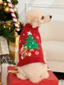 PETSIN Christmas Style Pet Sweater With Christmas Tree And Teddy Bear Patterns