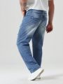 Men's Plus Size Brushed Straight Leg Jeans