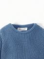 SHEIN Baby Boy Ribbed Knit Sweater