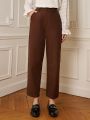 SHEIN Frenchy Women'S Solid Color Trousers