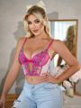Women's Peaches Patches Embroidery Bralette