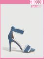 Cuccoo Everyday Collection Women Shoes Valentine Days Day Fashion Elegant Denim Blue Sandals