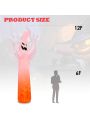Costway 12 Ft Halloween Inflatable Ghost Yard Decoration w/ Built-in LED Lights