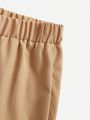 SHEIN Kids Academe Big Boys' Casual Comfortable Short Sleeve Shirt And Shorts Set
