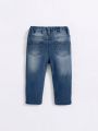 SHEIN Baby Boys' Distressed Denim Jeans