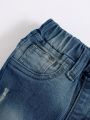 SHEIN Baby Boys' Distressed Denim Jeans