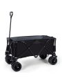 Wagons Cart Heavy-Duty Folding PRO, 265 lbs Collapsible Carts with Wheels, Large Capacity, Outdoor Camping Garden Carts Beach Cart with Universal Wheels, Anti-Skid, Black On-Site