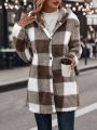 Buffalo Plaid Print Hooded Flannel Coat