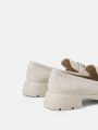 SHEIN MOD Metal Decor Flatform Loafers