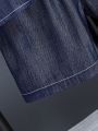 SHEIN Kids KDOMO 3pcs/Set Cool And Versatile Short Sleeve Shirt, Round Neck Vest And Shorts For Tween Boy