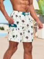 Men'S Coconut Tree Printed Beach Shorts
