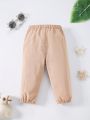 3pcs Toddler Boys' Spring/Summer Casual Pants Made Of Textured, Comfortable, Breathable And Mosquito-Repellent Fabric