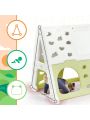 Merax 5-in-1 Toddler Climber Basketball Hoop Set Kids Playground Climber Playset with Tunnel, Climber, Whiteboard,Toy Building Block Baseplates, Combination for Babies