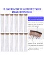 12pcs Gold Wire 5-claw Hair Extensions Clips