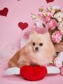 PETSIN Valentine's Day Heart Shaped Wing Plush Toy For Cats And Dogs, Cute Pet Stuffed Toy