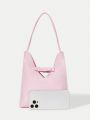 SHEIN MOD Pink Women Bow Detail Hobo Bag
