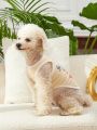 PETSIN 1pc Printed Pet Vest In Beige Color For Summer Beach Vacation